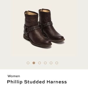 FRYE Phillip Studded Harness Boots